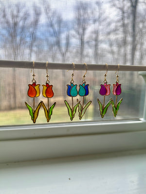 Stained Glass Tulips